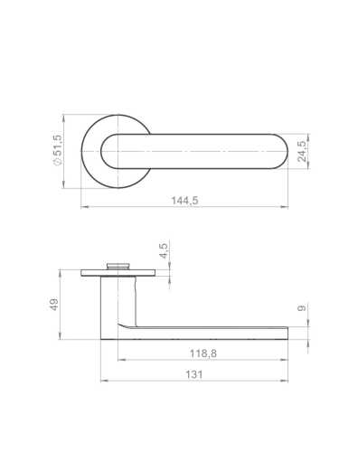 Ручка Armadillo (Армадилло) раздельная R.YM.SAVOIARDI FSG-39 флор. Золото