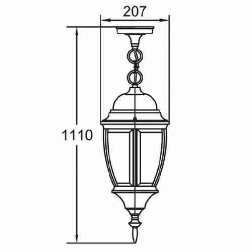 Уличный подвесной светильник Oasis Light 91205L 91205L Bl