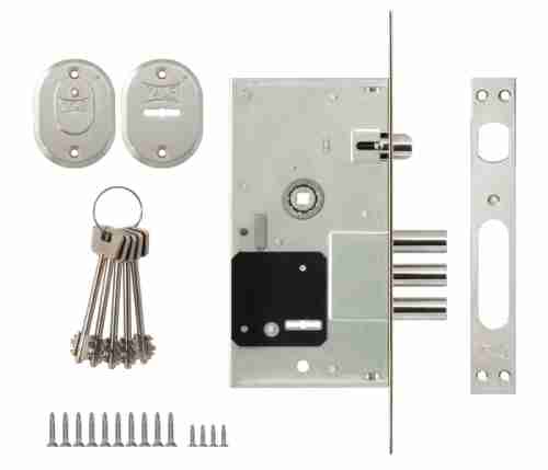 Замок врезной сувальдный с защёлкой 252/RL, 5 кл. (кл. 60 мм)