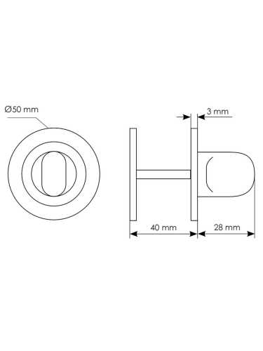 Завертка сантехническая Morelli Luxury LUX-WC OSA, цвет - матовое золото