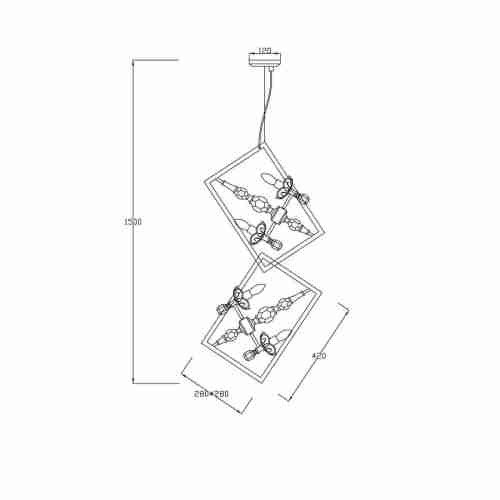 Подвесная люстра Lucia Tucci Inessa 3850.8 Silver