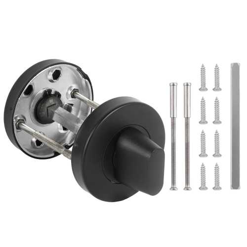 Завертка дверная сантехническая Fuaro DSS-02-BK6 black (нержавейка 201)