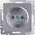 Розетка Werkel Глянцевый никель WL02-SKGS-01-IP44