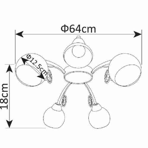 Потолочная люстра Artelamp Millo A9549PL-5GO