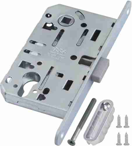 Замок дверной под цилиндр AGB (АГБ) B06103.50.06.567 хром магнитный с отв пл B02402.05.06