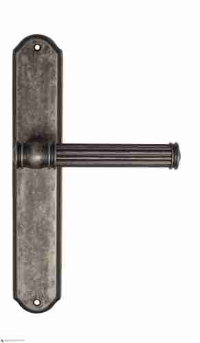 Дверная ручка Venezia "IMPERO" на планке PL02 античное серебро