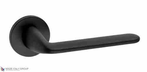 Дверная ручка на круглом основании Fratelli Cattini "FEO" 7FS-NM матовый черный