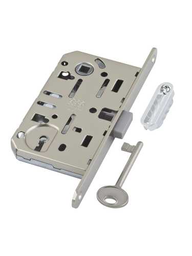 B06101.50.06.640 AGB (АГБ) Корпус врезного замка под кл. (никель) MEDIANA POLARIS с отв. планкой (скин)