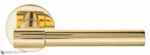 Дверная ручка на круглом основании Fratelli Cattini "UNA" 7FS-OLV полированная латунь