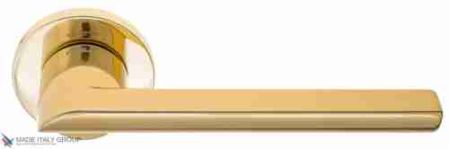 Дверная ручка на круглом основании Fratelli Cattini "WOO" 7FS-OLV полированная латунь