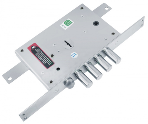 Замок врезной сувальдный с защёлкой Гардиан МАКСИМУМ ЗВ 21.12 ДТ с тягами левый, 5 кл. /123:0219/