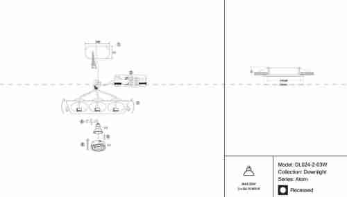 Встраиваемый светильник Maytoni Atom DL024-2-03W