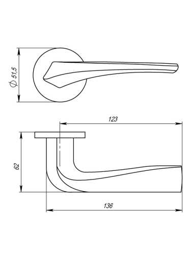 Ручка дверная Armadillo (Армадилло) межкомнатная R.URS52.FLAME (FLAME URS) BL-26 черный  Набор 8