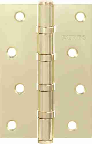 Комплект 2 шт. - Петля дверная стальная универсальная Punto 4B/HD 100 SB (мат. золото)