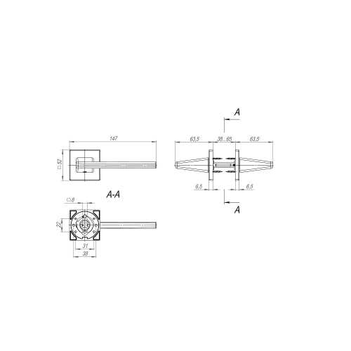 Комплект на 2 двери - Ручка Fuaro (Фуаро) раздельная K.SL52.PRIME (PRIME SL) SSG-39 сатинированное золото