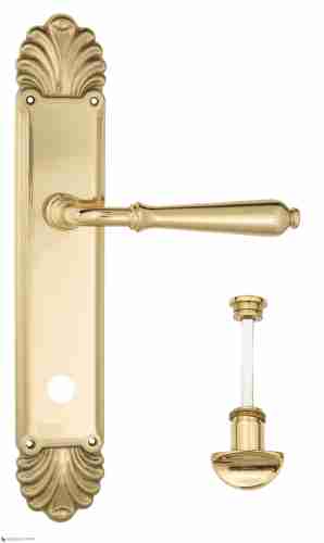 Дверная ручка Venezia "CLASSIC" WC-2 на планке PL87 полированная латунь