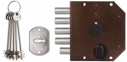 Замок накладной Гардиан ЗВ 20.05 правый (5 кл. ЗК.301-02) ЗД без ответной планки. /123:247/