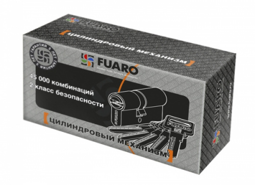 Цилиндровый механизм Fuaro R600/80 mm (30+10+40) CP хром 5 кл.