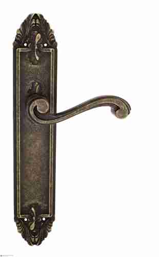 Дверная ручка Venezia "VIVALDI" на планке PL90 античная бронза