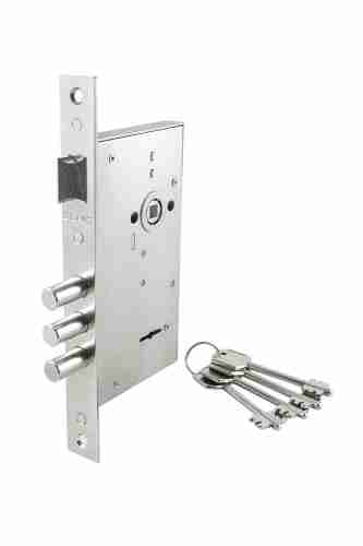 Замок врезной сувальдный с защёлкой ЗВ9-6, 4 кл.