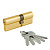 Цилиндровый механизм латунный ключ/ключ НОРА-М ЕСО Z Л-80 40-10-30 латунь