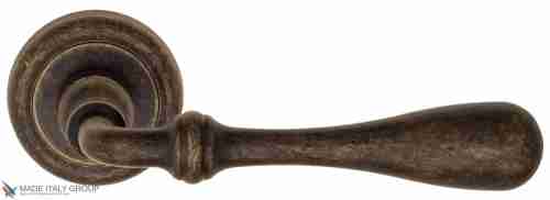 Дверная ручка на круглом основании Fratelli Cattini "RETRO" D1-BA античная бронза