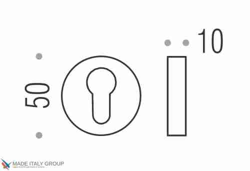 Накладка под цилиндр на круглом основании COLOMBO CD43GB-OM матовое золото (2 шт)