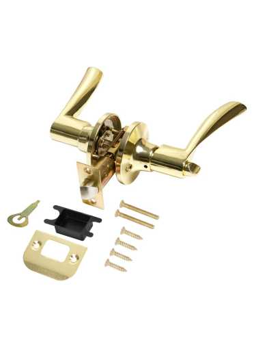 Ручка Punto (Пунто) защелка DK610/BL PB-BK (фик.) золото