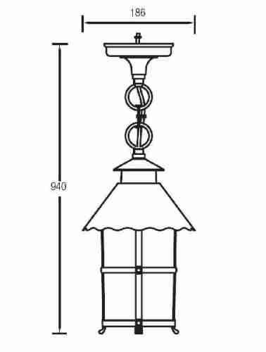 Уличный подвесной светильник Oasis Light 81505 81505 Gb