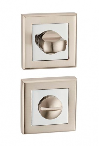 Завертка дверная сантехническая Punto BK6 QL SN/CP-3 матовый никель/хром