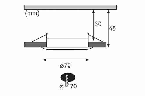 Встраиваемый светодиодный светильник Paulmann Premium Line Coin 92809