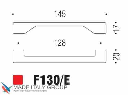 Ручка скоба модерн COLOMBO DESIGN F130E-CM матовый хром 128 мм
