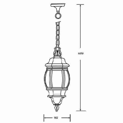 Уличный подвесной светильник Oasis Light 83405S 83405S Bl