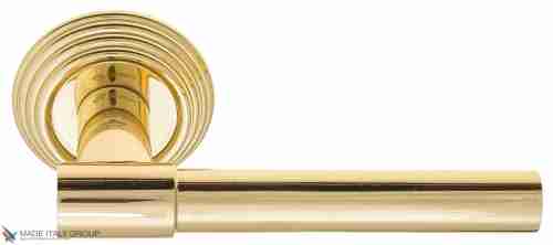 Дверная ручка на круглом основании Fratelli Cattini "UNA" D8-OLV полированная латунь