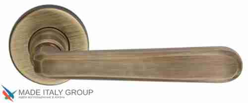 Дверная ручка на круглом основании Fratelli Cattini "ESSA" 7.7-BY матовая бронза