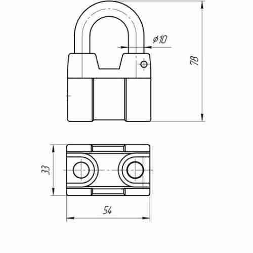 Замок навесной ВС2-4А