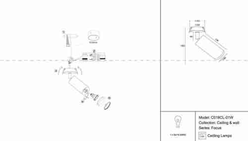 Встраиваемый спот Maytoni Focus C018CL-01W