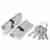 Цилиндровый механизм (AX100/90) AX1000Key90 (40+10+40) CP хром Цилиндровый механизм (AX100/90) AX1000Key90 (40+10+40) CP хром