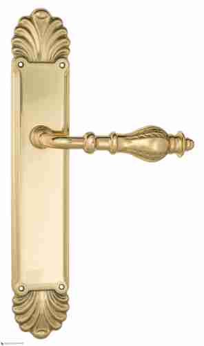 Дверная ручка Venezia "GIFESTION" на планке PL87 полированная латунь