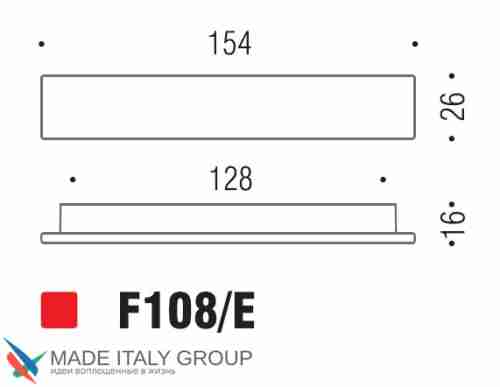 Ручка скоба модерн COLOMBO DESIGN F108E-CR полированный хром 128 мм