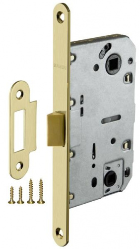 Замок двериой межкомнатный сантехнический Fuaro Plastic P96WC-50 SG матовое золото пласт.яз.