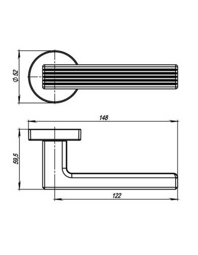 Комплект: Ручки Armadillo Urban Line URB6 CP-8+Завертка+Бесшумный замок Fuaro/хром