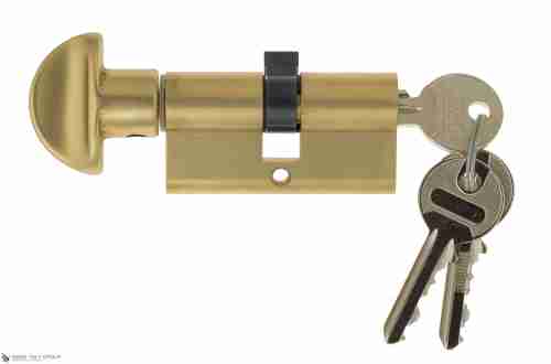 Цилиндровый механизм вертушка-ключ Venezia 25/10/35 французское золото