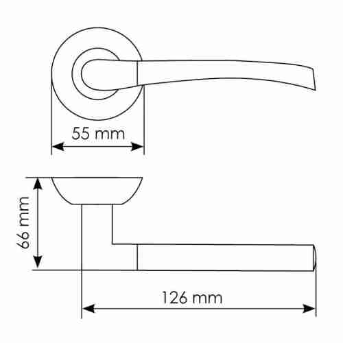 Ручка дверная межкомнатная Morelli MH-06 BL черный