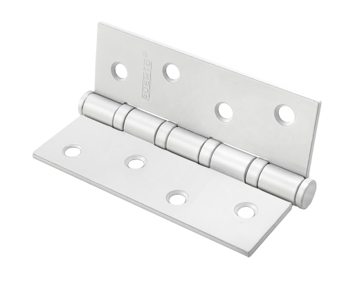 Петля стальная RENZ IN100-4S FH SW 100*75*2,5, 4 кольца, плоский колпачок, супер белый