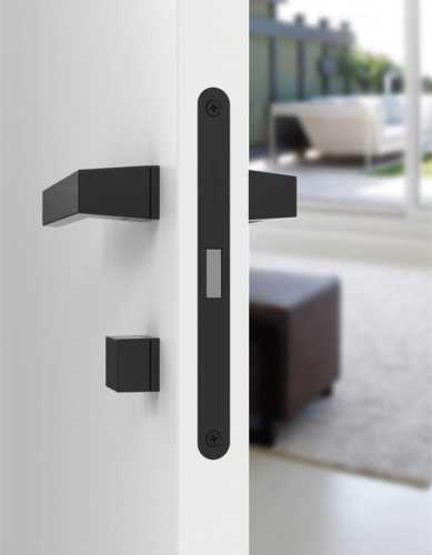 Комплект: Ручки Armadillo K.ART30.CLARITY BL-26+Завертка+Магнитный замок и Петли Fuaro/черный