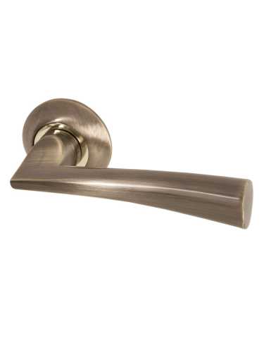 Ручка дверная Armadillo (Армадилло) межкомнатная R.LD54.Columba (Columba LD80) AB/GP-7 бронза/золото  Набор 8