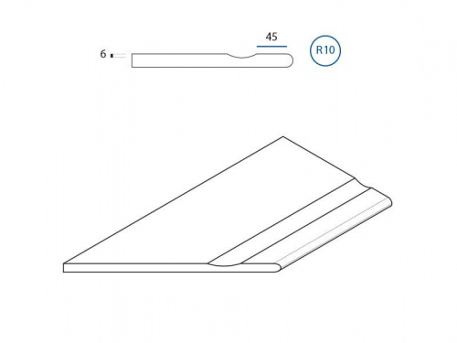 Керамогранит Italon Magnetique Петрол Дарк c выемкой закругл. левый структур.рет бортик 30х60