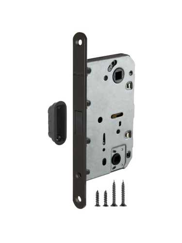 Комплект: Ручки Armadillo CUBE URB3 BPVD/Black-77+Завертка+Магн замок и Петли Fuaro/Ворон никел/черн