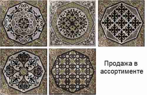 Керамогранит Pamesa Taco Kaeso mix вставка 10х10